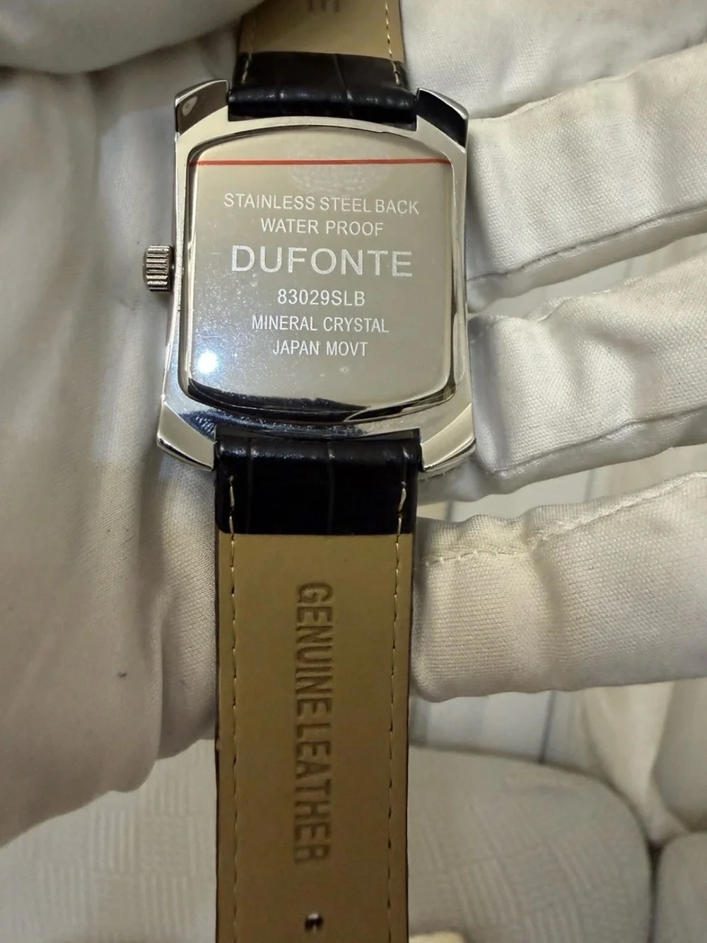 Vintage Dufonte by Lucien Piccard Men's Watch 83029SLB Tonneau Quartz 34-44mm